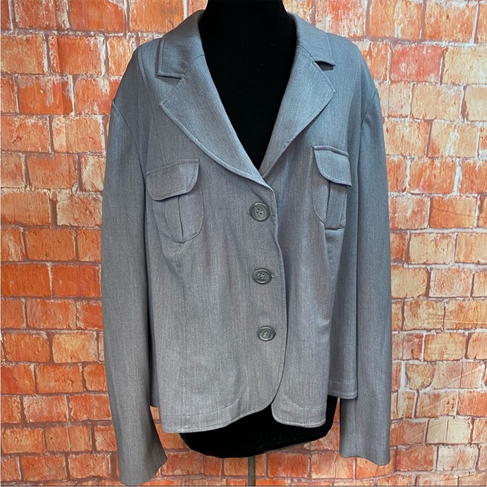 Lane Bryant Plus Size Gray Lightweight Blazer